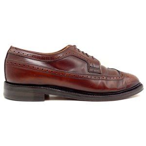 Tweed Cheaney England Brown Leather Longwing Wingtip Lace Up Oxfords Men's 11